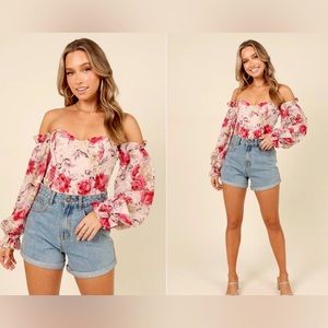 7 Wonders Petal And Pup Florence Bodysuit - Red Floral